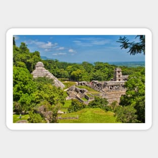 Palenque. View from the Temple of the Cross. Sticker